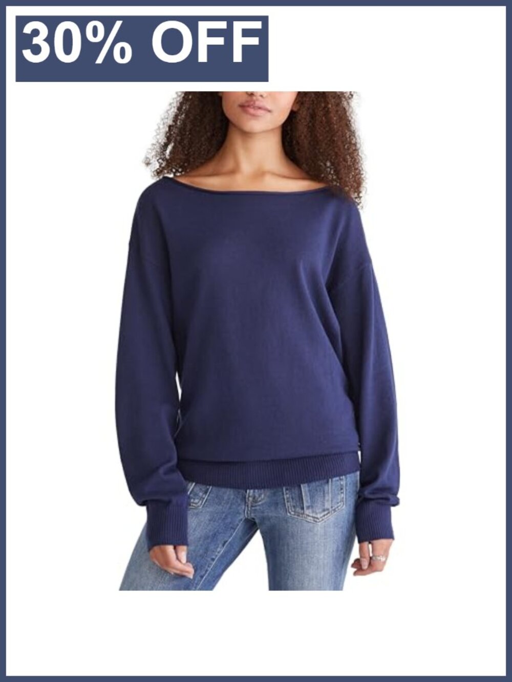 Aeropostale Off Shoulder Pullover Sweater Relaxed Fit